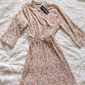 NWT Pleated floral midi dress size 12